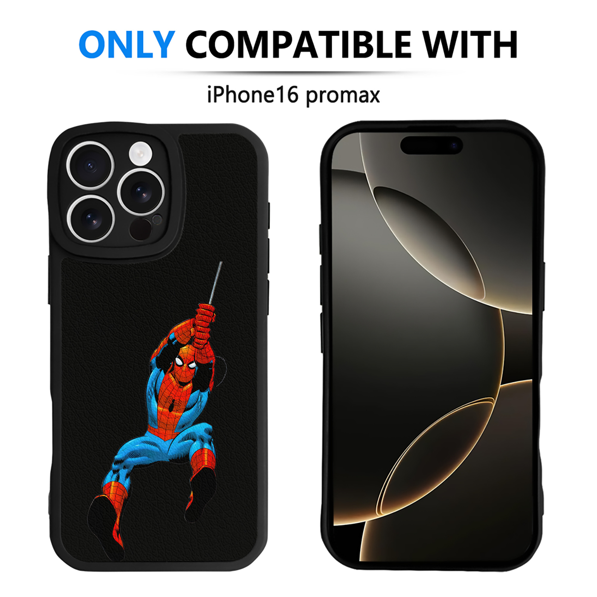 Spider Man スパイダーマン 【iPhone 16シリーズ対応】シリコンスマホケース（レザー調） 材質：シリコン